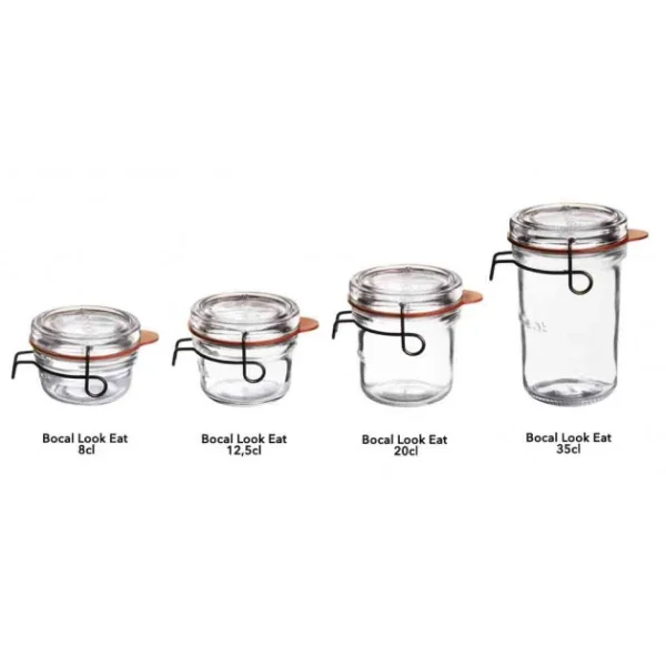 Luigi Bormioli Bocal En Verre 12.5 Cl (x6) Lock Eat Prestation Et Rapide 3