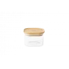Boîte De Conservation En Verre Et Bambou Carrée 500 Ml Pebbly Retour Gratuit 7