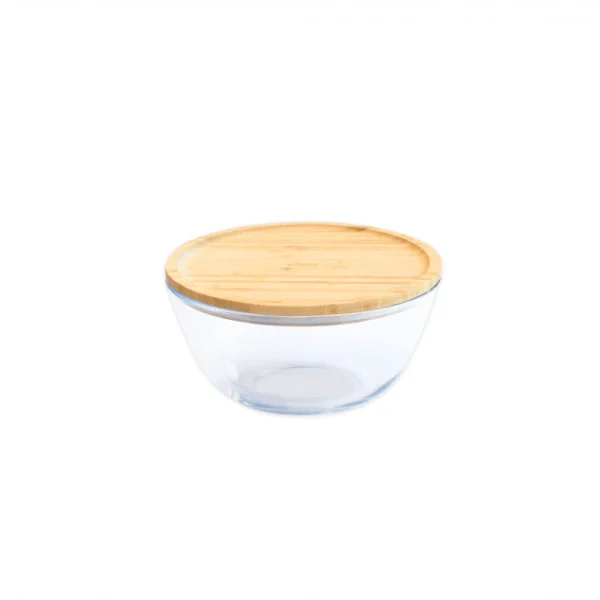 Boîte De Conservation En Verre Et Bambou Rond 770 Ml Pebbly excellent qulity 1