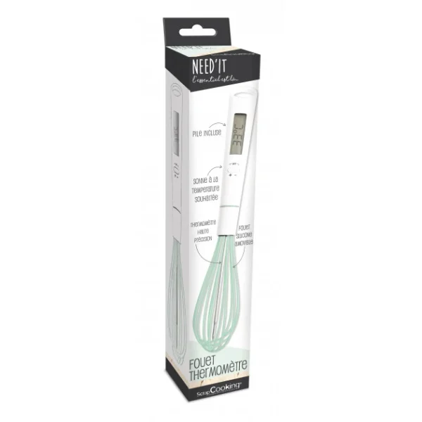 SCRAPCOOKING Fouet Thermomètre De Cuisine Amovible 27 Cm Need’It soldes en ligne 3
