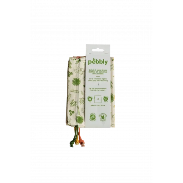 Sac à Vrac Coton Bio (x3) Pebbly authentiques 3