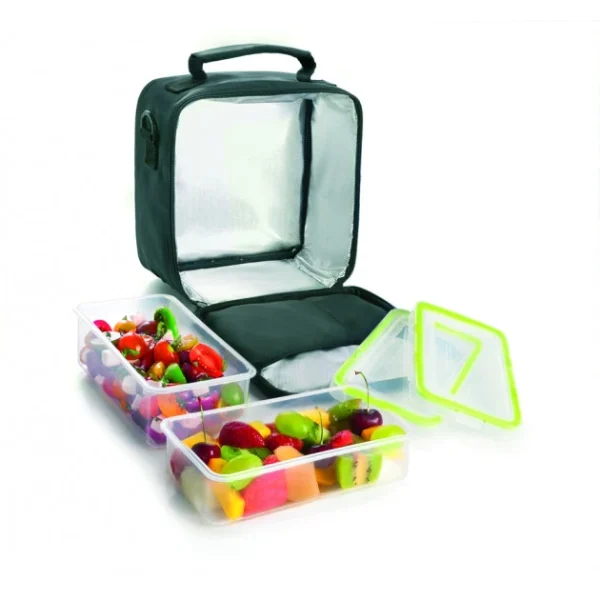 Sac Lunch Isotherme + 2 Boîtes Hermétique Plastique Vert Ibili magasin en ligne 3