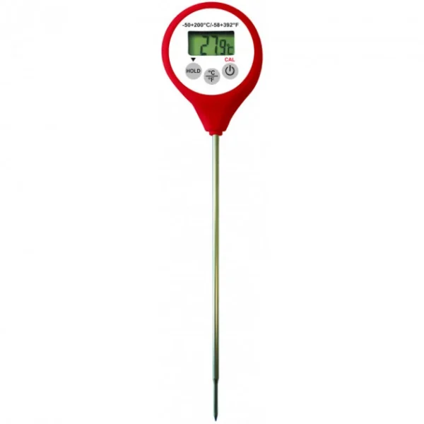 magasins pas chers ALLA FRANCE Thermomètre Digital étanche à Sonde HACCP Rouge -50°C à +200°C 1